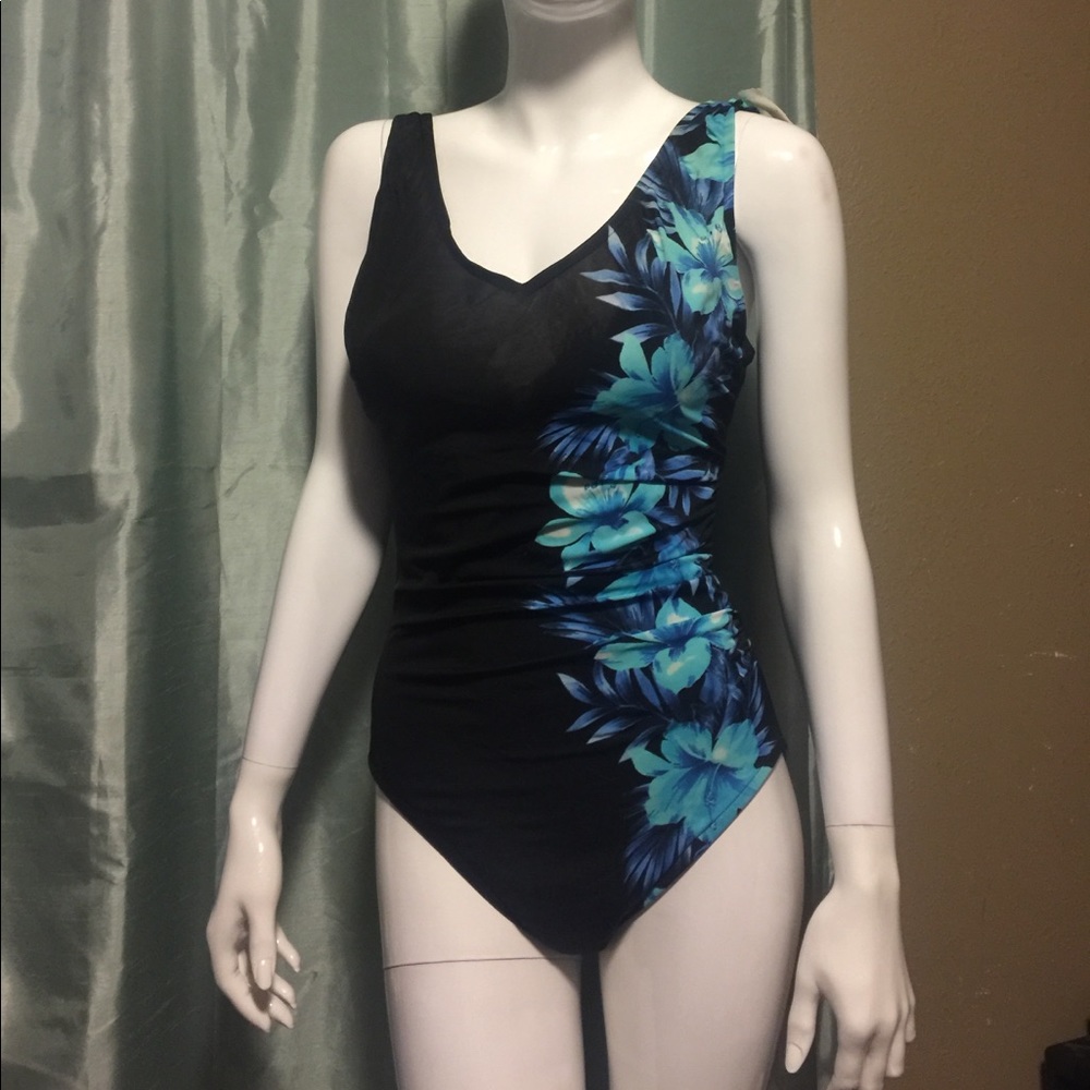 Blue and Black swimsuit